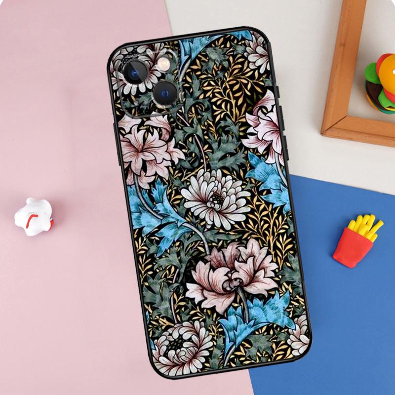 Chrysanthemum Phone Case For iPhone 16 Pro Max 11 12 13 14 15 Pro Max Mini XR 16e 15 16 Plus Cover Shell