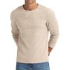 Men's Knit Crewneck Long Sleeve Color Top for Spring and Fall