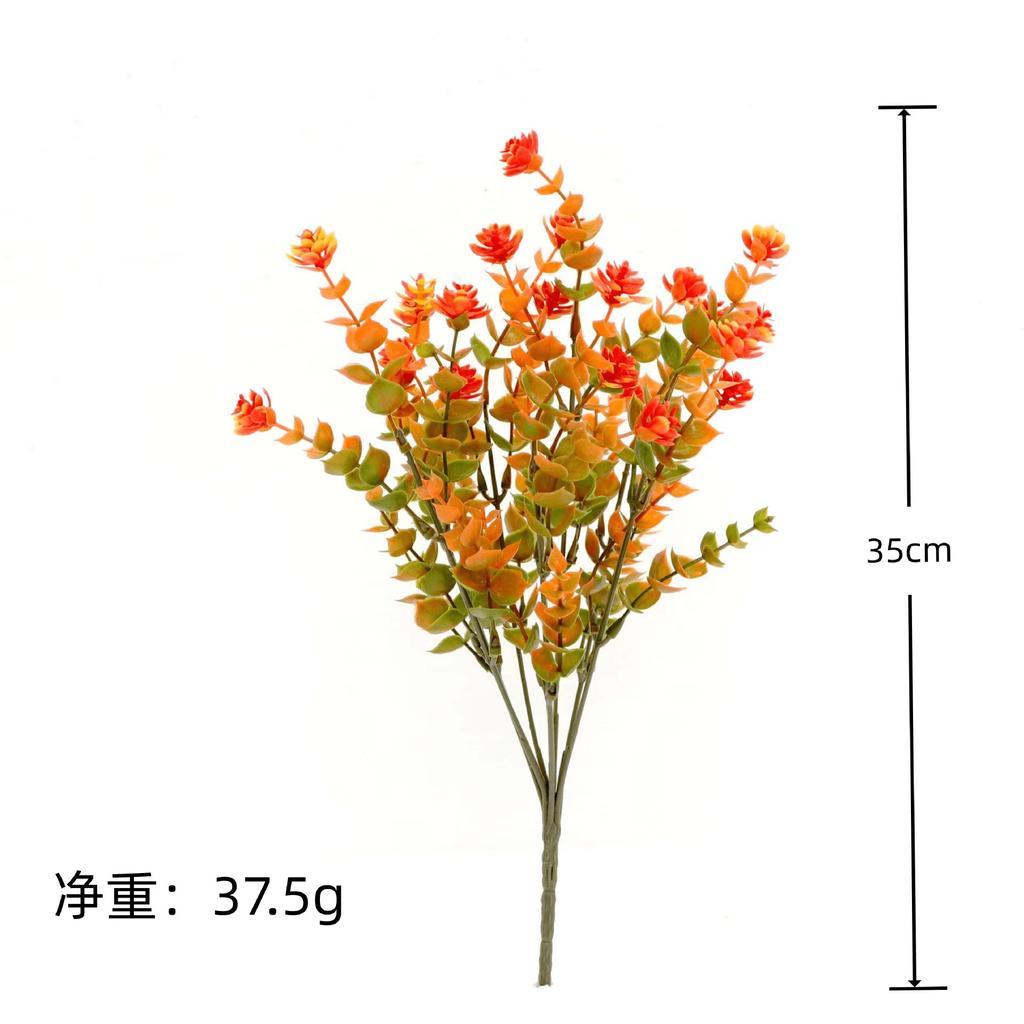 Autumn Simulation Artificial Plastic Flower Eucalyptus Daisy Violet Lavender Bundle Home Wedding Birthday Photo Props Decoration