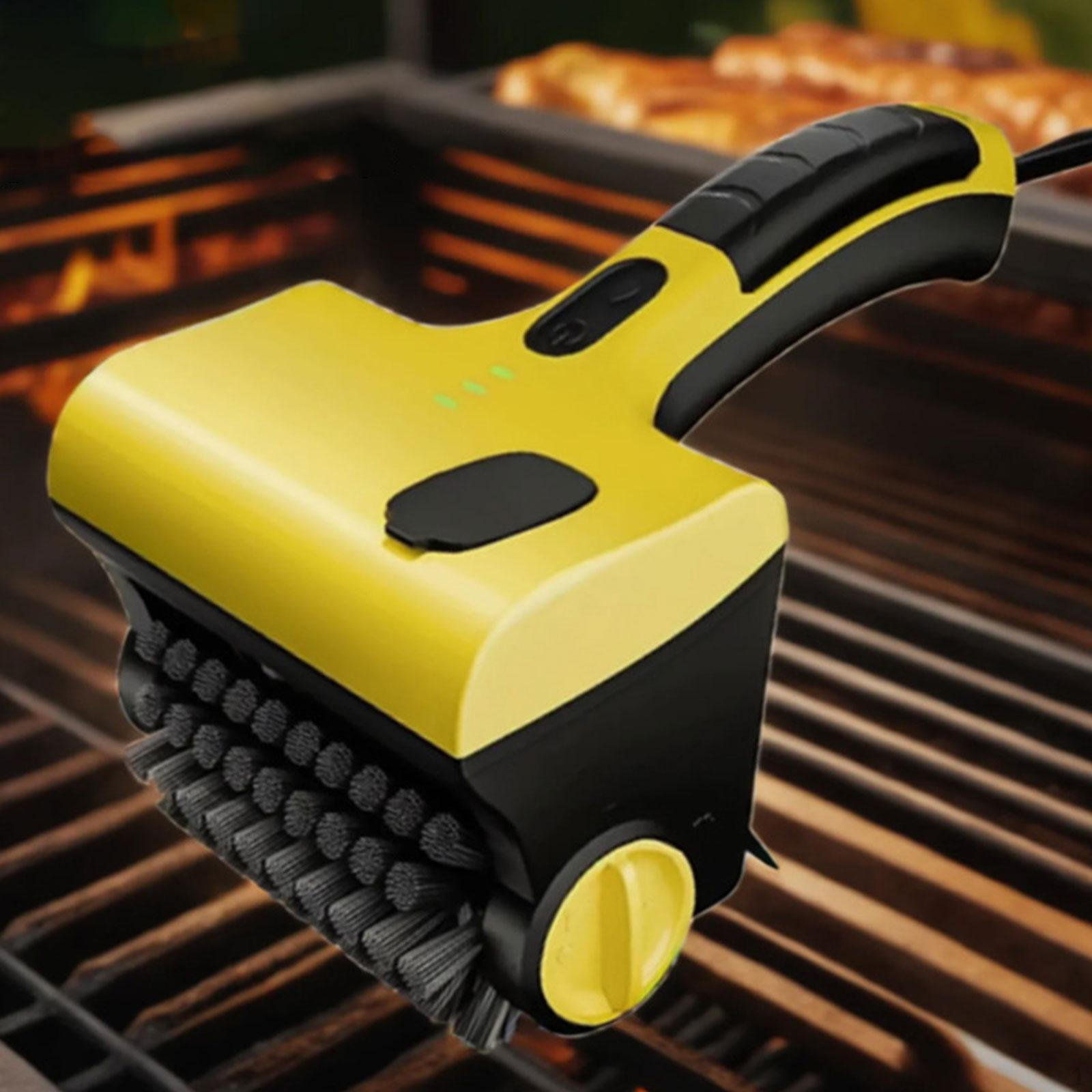 

Electric Grill Brush Scrubbing Tool Ergonomic Handle Waterproof with Barbecue Cleaner for