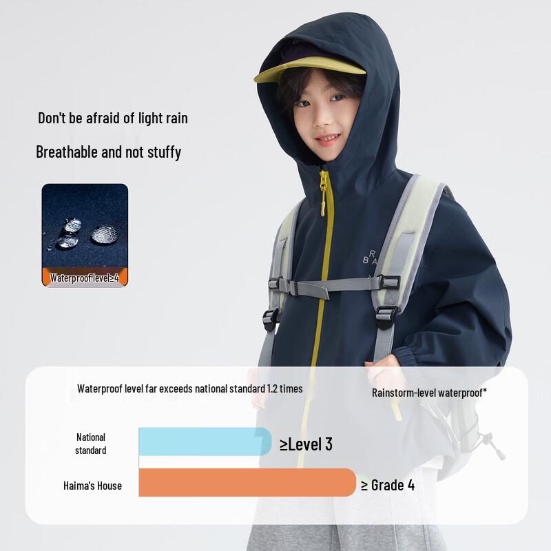 Boys' Casual Hooded Windproof Jacket