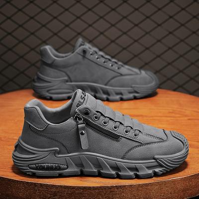 Frühling neue Street-Herrenschuhe vielseitige Sport- und Freizeitschuhe, schwarz, grau