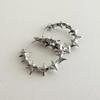 Personality Gothic Stainless Steel Circle Thorns Hoop Earrings for Women Street Punk Hip-hop Earrings Jewelry Accessories Gifts