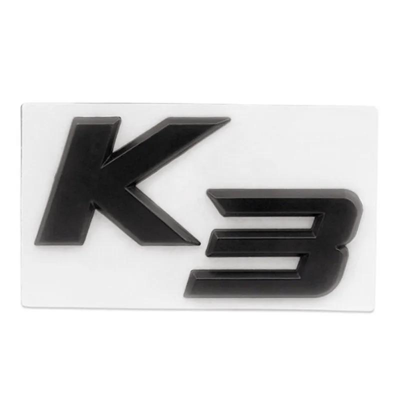 HRHT5 3D Metal Chrome Black K2 K3 K4 K5 KX7 Letters Logo Rear Boot Trunk Emblem Badge Sticker For Kia Car Styling Accessories