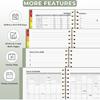 EMSHOI 2026 Planner Weekly and Monthly, Week on One Page with Notes, A5 (5.7"x8.3"), Jan-Dec 2026 Calendar Agenda with Monthly Tabs, Note Pages,