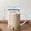 1 st 1L Högt Borosilikatglas Mugg med Lock och Sugrör Stor Kapacitet Vattenkopp Iced Coffee Muggar Dricksglas Dryckesvaror Gåvor