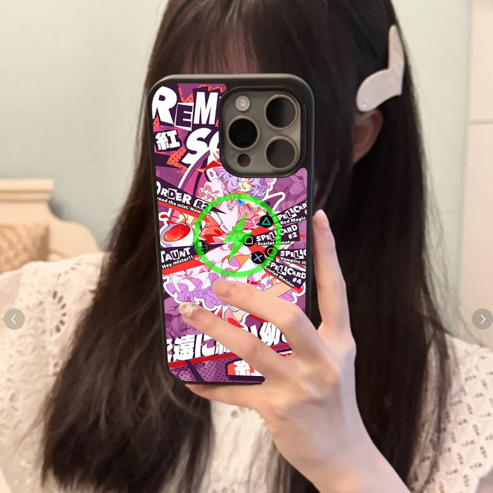 Classic Game Touhou Project Magnetic Matte Phone Case For IPhone 16 17 15 14 13 12 11 For Magsafe Wireless Charge Cover
