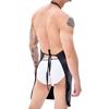 Men'S Halloween Cosplay Costume Chef Lingerie With Zipper Open Crotch Leather Apron Nightclub Stage Sexy Waiter Cosplay Uniform