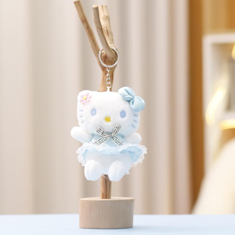 Hello Kitty Plush Toy Cat Keychain Soft Short Plush Girl Gift For Bag Decor