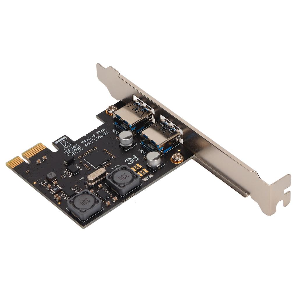 PCIE To USB 3.0 Expansion Card Enclosed High Power Inductor 2 Port USB3.0 Interface Card