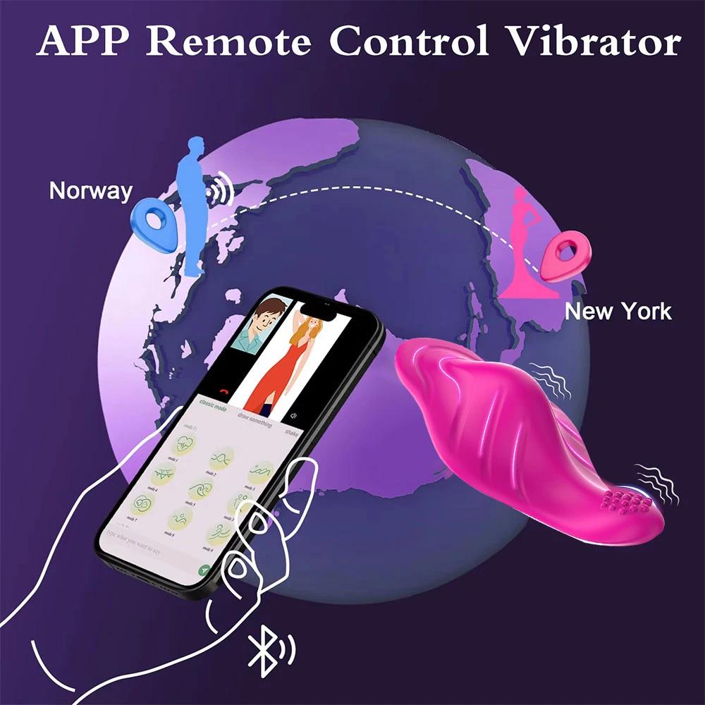 APP Remote Control Butterfly Vibrators for Women Wearable Panties Vibrator Clitoris Stimulator G Spot Massager Adult Sex Toys