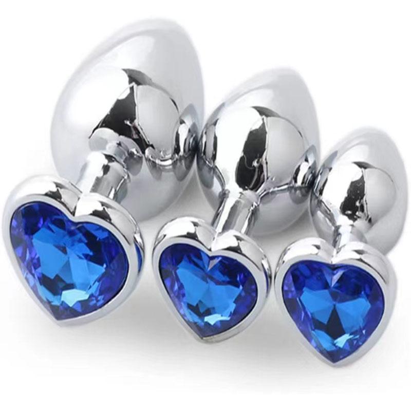 1 Stück 3 Größen Analplug Rund Edelstahl Kristall Buttplug Abnehmbarer Analplug Stimulator Analsex Spielzeug Prostata Massagegerät Dildo