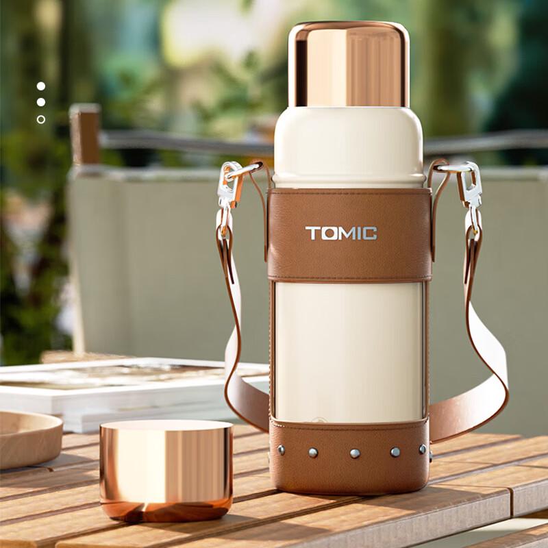 TOMIC 600ml Ceramic Lined Insulated Bottle with Titanium Tea Filter