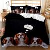 Dog Duvet Cover Set French Bulldogs Bedding Set For Kids Teen Twin Size Black Music Puppy Pet Doggy Animal Quilt Cover