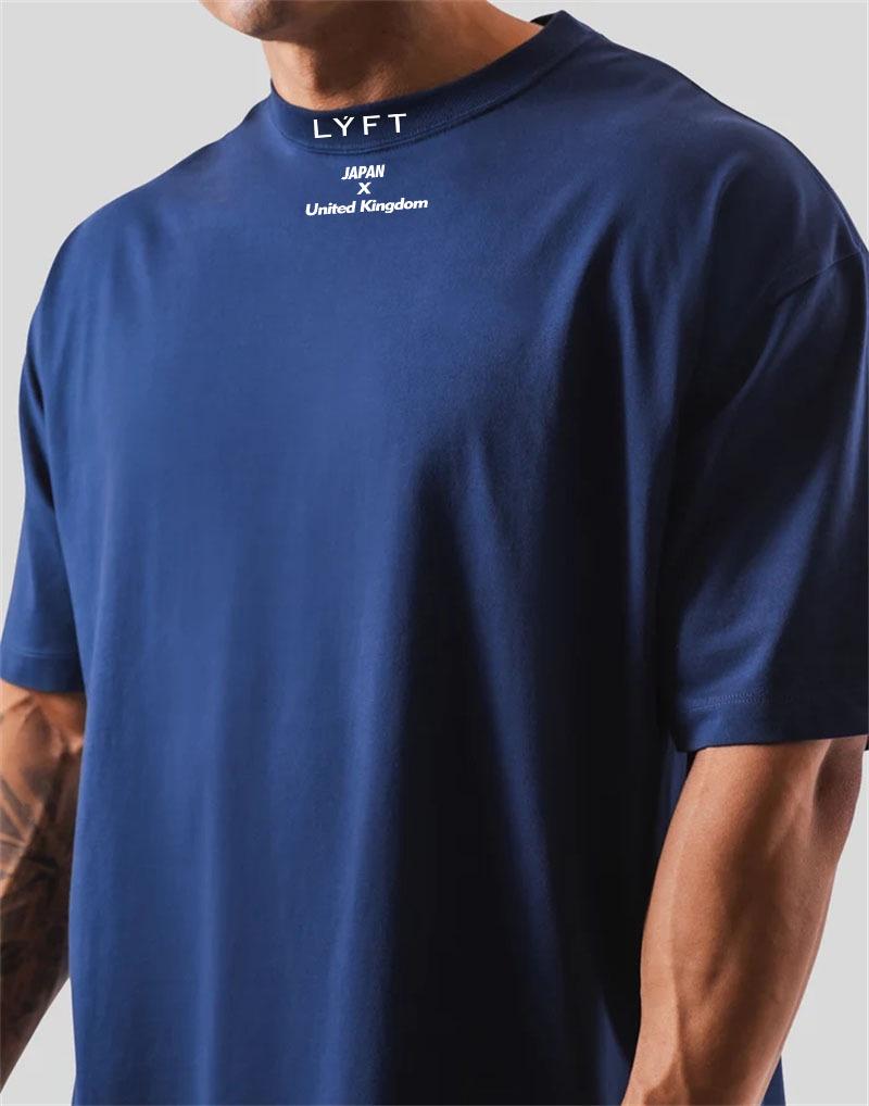 LYFT Men's Classic Logo Pure Cotton Short Sleeve T-Shirt - Ideal for Fitness, Running, and Casual Wear