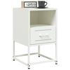 Nightstand White 36 X 39 X 60.5 Cm Steel