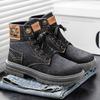Autumn Men's High-top Platform Martin Boots British Outdoor Tooling Short Boots Live Broadcast Large-size Retro Denim Men's Boots