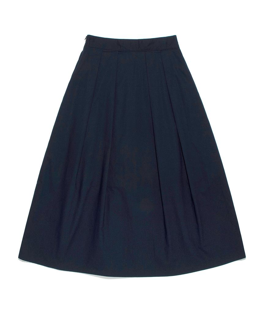 Lee Women'S Cotton Pleated Long Skirt Navy