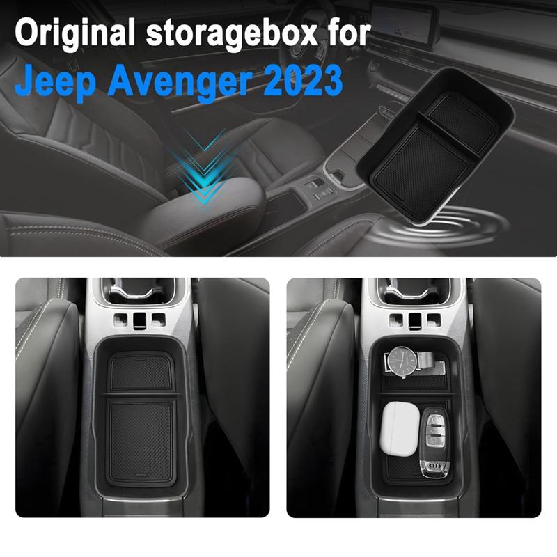 Centre Console Organiser Armrest Storage Box Tray For Jeep Avenger EV 2023 2024 Glove Box Interior Accessories