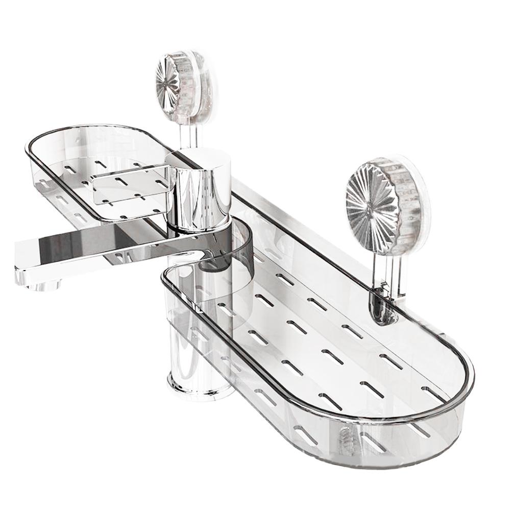 Bathroom Organizer Faucet Storage Suction Cup Shelf