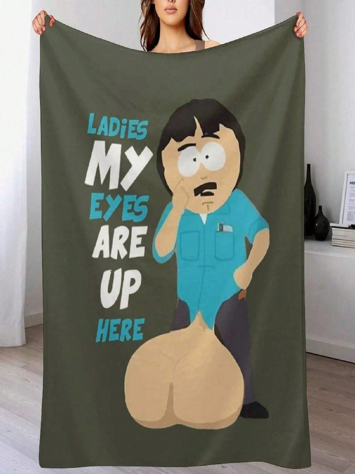 

Плед South Park Big Balls для Косплею Аніме Диванів Подарунки на День Валентина Постільна Клітинка Пледи 75X95CM сірий колір