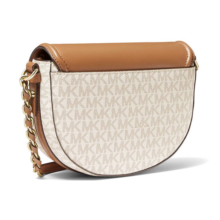 Michael Kors Mk Jet Set Charm Classic Monogram Chain Logo Shoulder Crossbody Bag Medium Women Bags Vanilla-White Acorn-Brown 32T0GT9C6B-149
