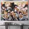 Attack On Titan Anime Tapestry Vertical Cartoon Wall Hanging Art Tapestry For Dorm Bedroom Living Room Home Decoration