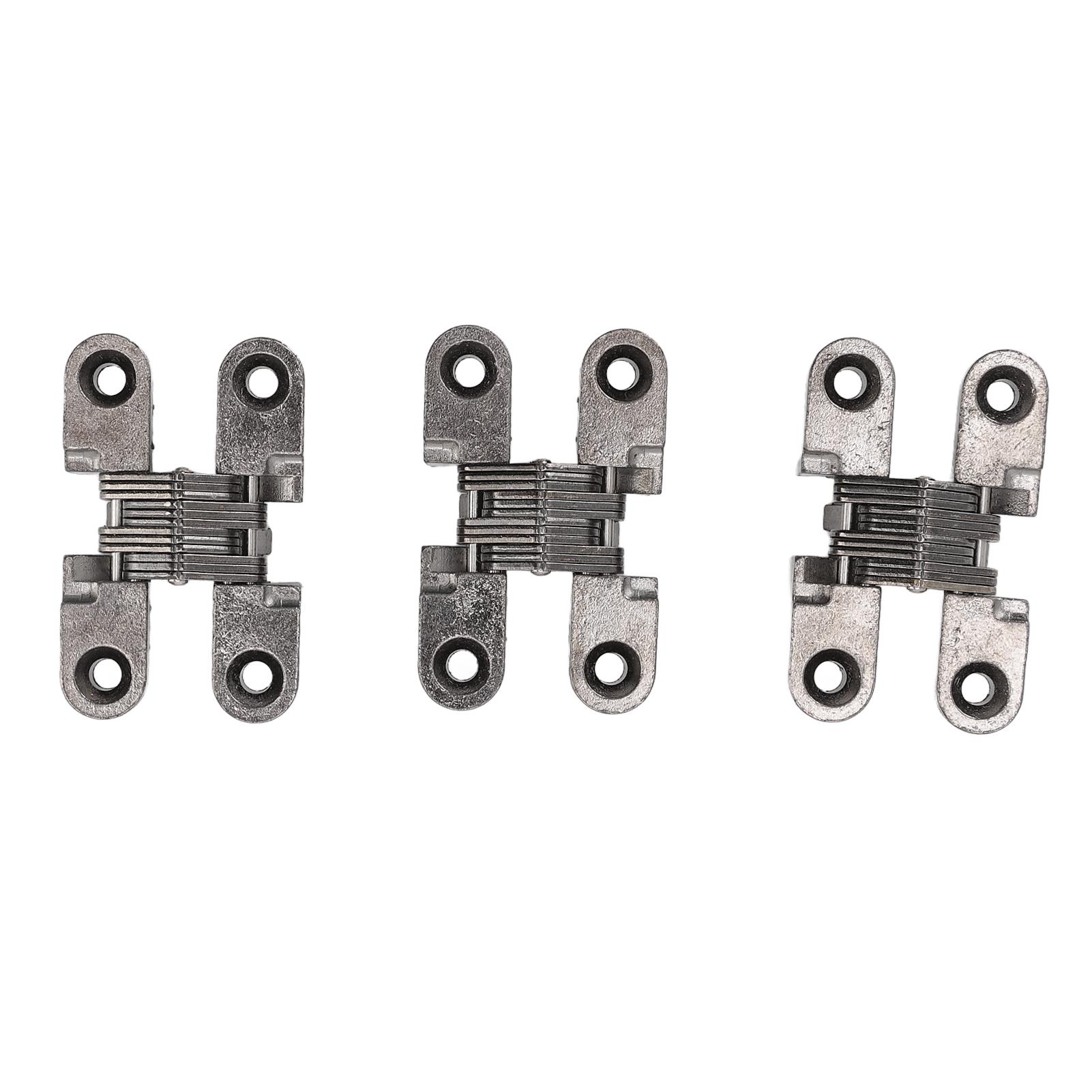 

3 Pcs 43mm Mini Door Lock Hinges Invisible 180 Degree Zinc Alloy Cross Hinge for Cabinet Jewel Box