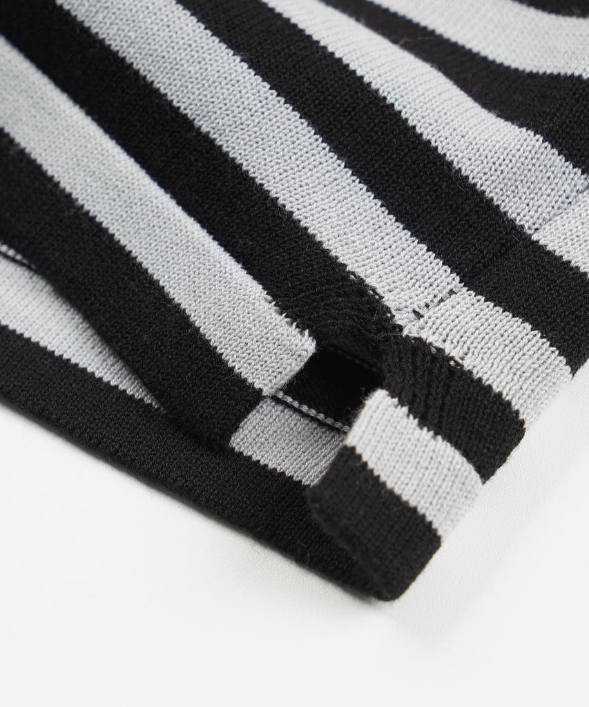 FRIZMWORKS Stripe Knit Long Sleeve _ Black