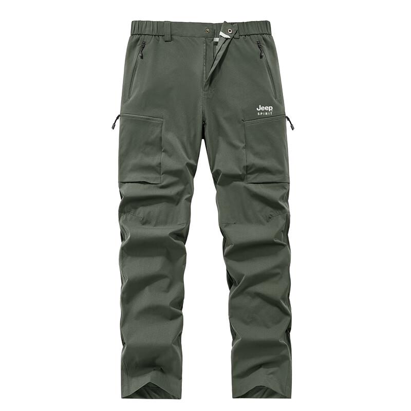 

JEEP SPIRIT Men s Outdoor Multi-Pocket Cargo Pants 4XL