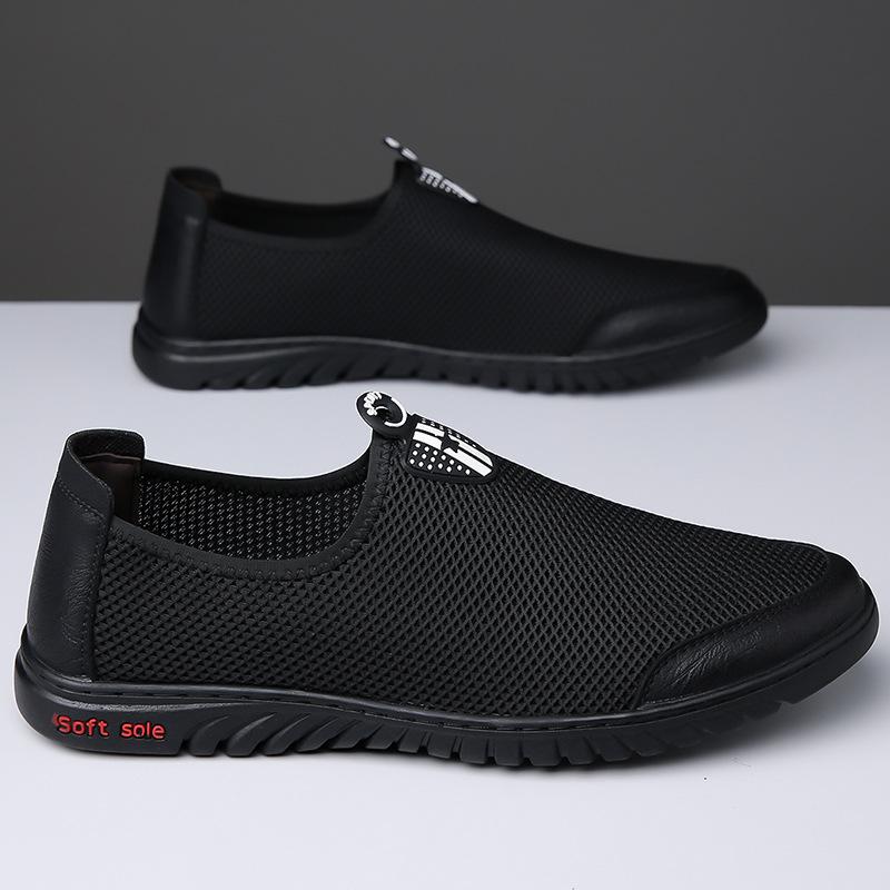 Men's net shoes sandals cloth shoes men's black gray shoes men's net shoes one pedal