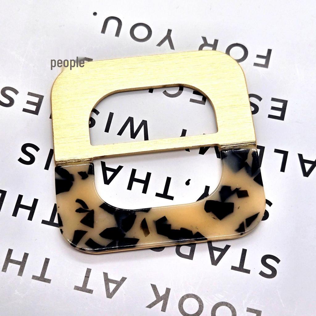 Acrylic Aluminum Alloy D-Ring Decorative Square Waist Belt Buckle