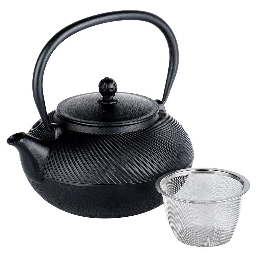 Cast Iron Kettle Teapot Teapot Infuser with Strainer for Herbal Tea 1L