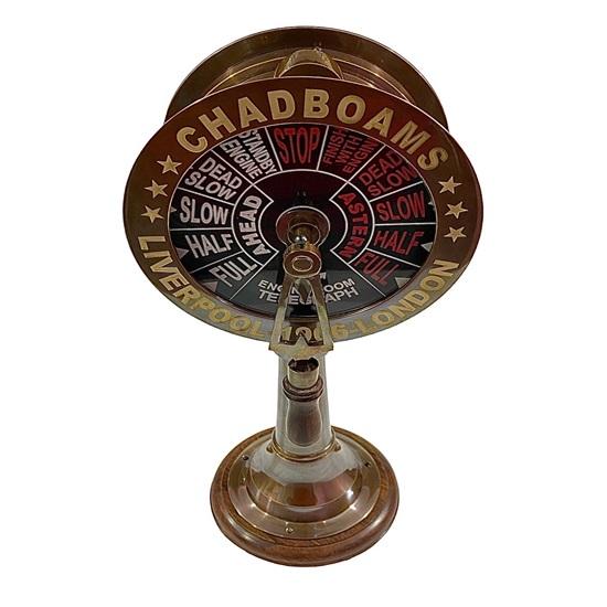 45.72 cm Maritime Brass Ship Order Engine Working Telegraph Nautical Marine Telegraph Collectible Room Office Décor