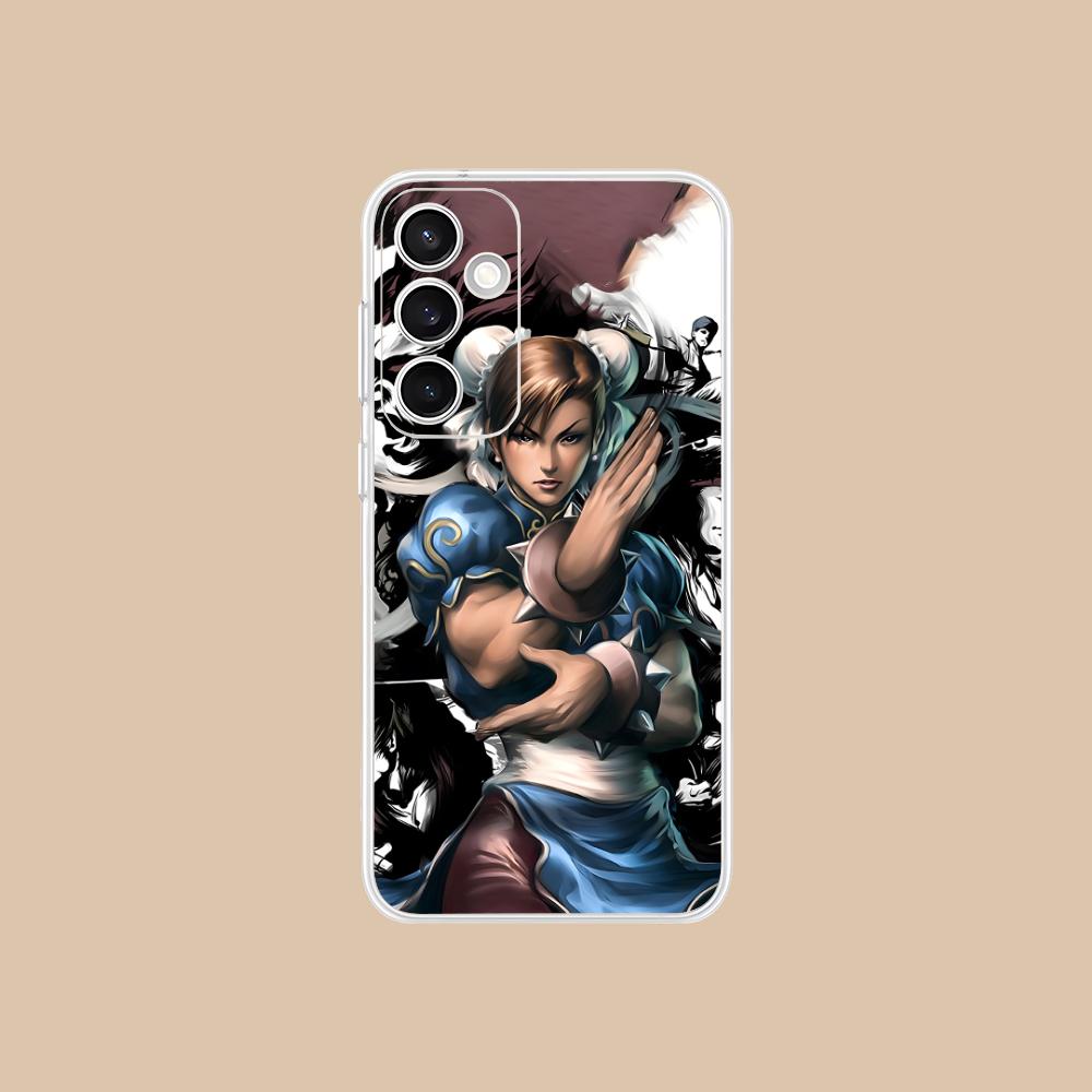 Street Fighter Chunli Phone Case for Samsung Galaxy S25 S24 S23 S22 S21Plus FE Ultra Clear Colorful Cover Cover Smartphone