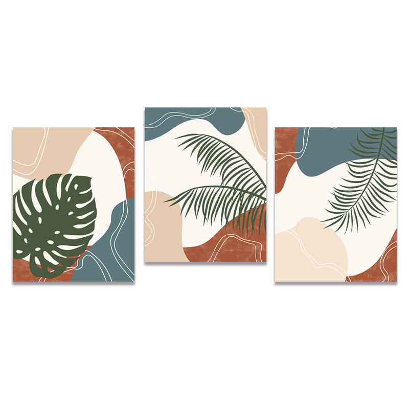 

Тропические листья холст картина современный абстрактный ретро плакат с растениями интерьер гостиной коридор настенная картина домашний декор 21x30cm No Framed