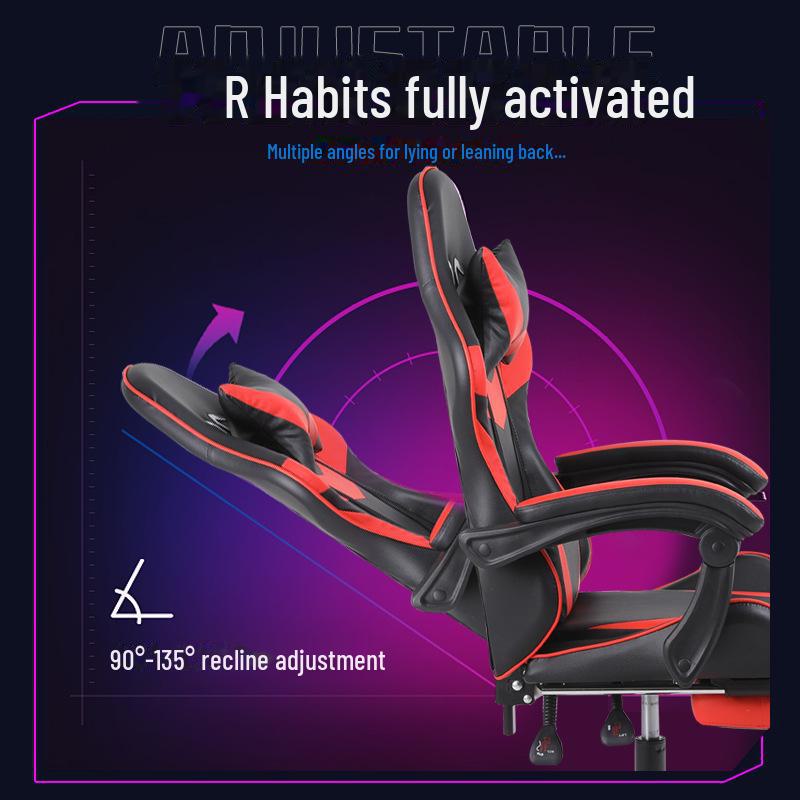 Ergonomischer Racing Gaming Stuhl Liege mit Dreh- und Hubfunktionen