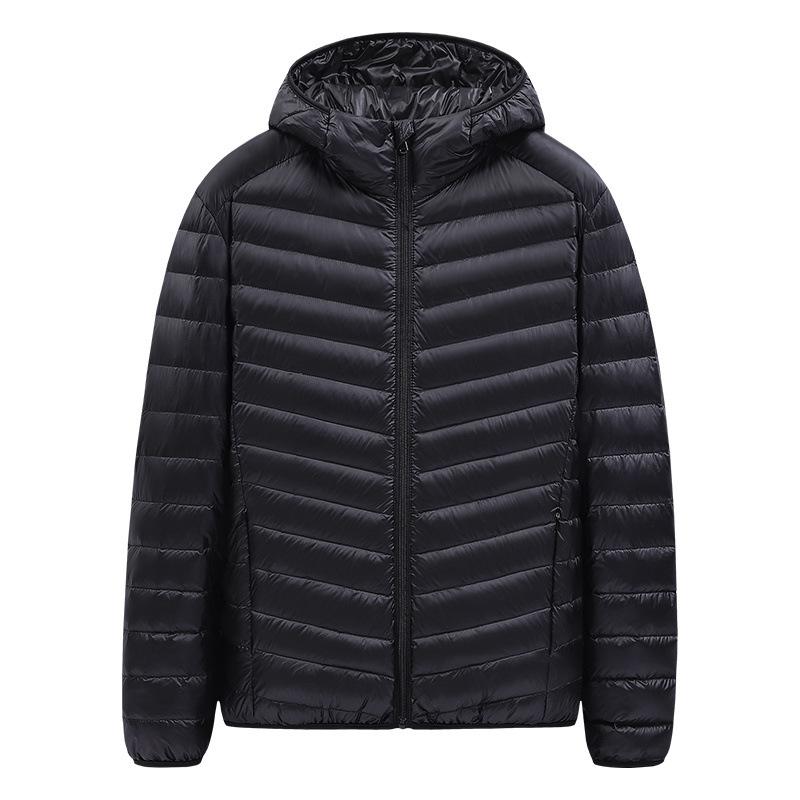 Clothing Autumn and Winter Men and Women with The Same Paragraph 90 Down Light Down Jacket Loose Hooded Couple Models Jacket