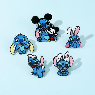 Creative Stitch Metal Badge Star Baby Stitch Alloy Drip Brooch Pin