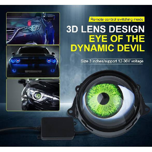 Cool Decoration Dynamic LED Car Headlights Devil Eye LED Car Light Headlight Assembly Modified Eagle Eye Light Cars Accessory