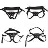Women's Leather Pull-Up Pants with Strap-On Dildo for Lesbian, Gay, and Transgender Play