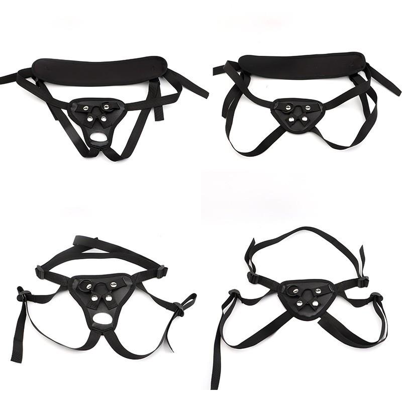 Women's Leather Pull-Up Pants with Strap-On Dildo for Lesbian, Gay, and Transgender Play