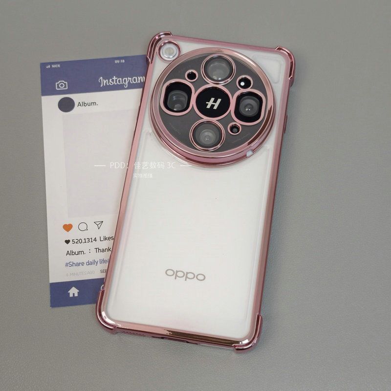 For OPPO Find X9 Ultra Case Luxury Electroplated Transparent Air Bag Silicone TPU Cover For OPPO Find X9Ultra Bumper Funda