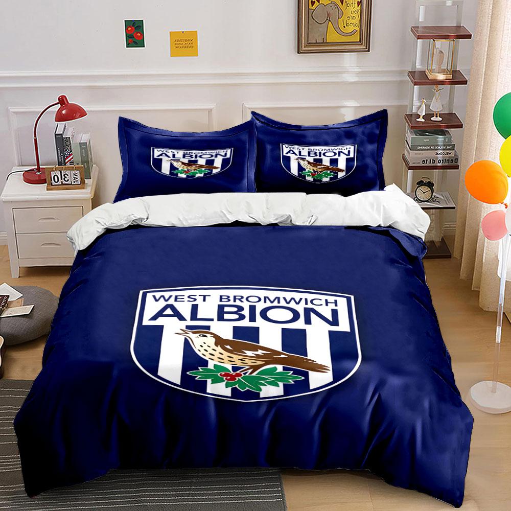 Logo del West Bromwich Albion. Set lenzuola Set copripiumino Copripiumini Federe(1*Copripiumino 2*Federe senza imbottitura piumone)