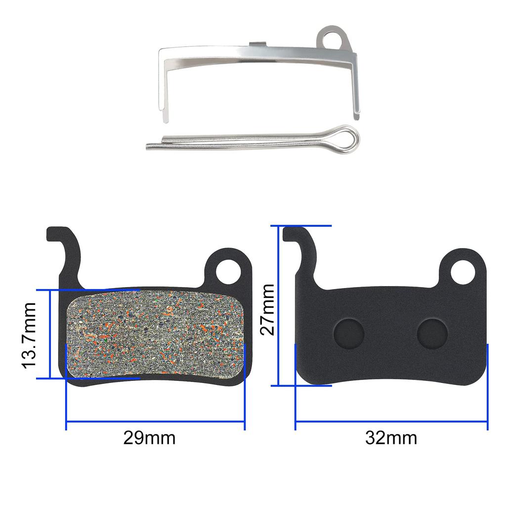 Road Passion 2 Pairs Disc Brake Pads for Shimano M505 M535 M545 M585 M595 M596 M601 M665 M765 M775 M776 M800 M965 M966 M975 Alfine A500 BRS505 BRS501