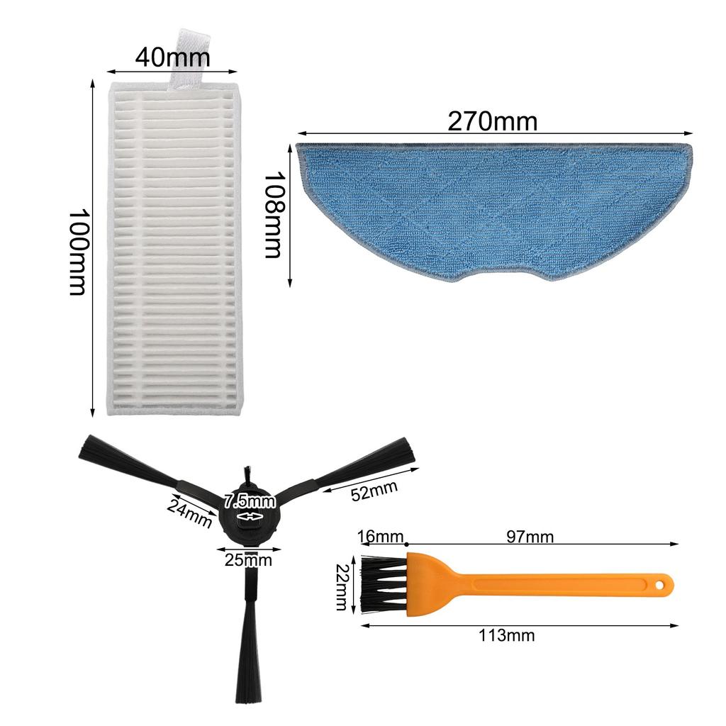 For EZVIZ RE4 Plus RE5 Plus Filter Mop Cloth Bag Side Brush Kit Vacuum Cleaner Accessories Spare Parts Sets