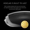 HexClad Hybrid Wok Safe Direct Sales Warranty Non-Stick [26cm] [Non-stick coating] IH/Oven/Dishwasher (Manufacturer Only, Included) [HexClad]