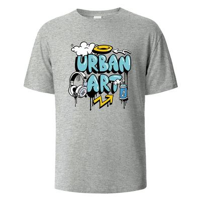 Urban Art Steetwear Printing Tshirt For Men 100Cotton Summer Breathable Tops Oneck Oversize Tees ShortSteeved Mens Clothing