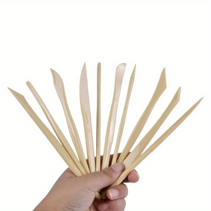10 PCS Clay Sculpture Tool Set Carving DIY Wooden Pottery Ceramic Tools for Lovers DIY Art Craft Shaping Clay Accessories
