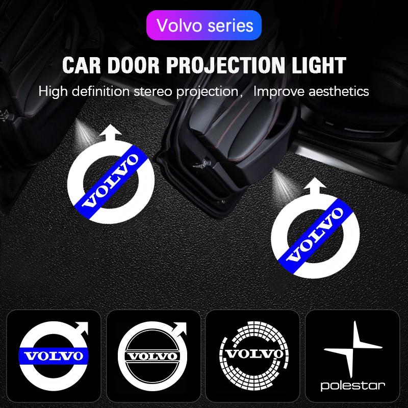Car HD Doors Welcome Light Led Projector Lamp Auto Accessories For Volvo Xc60 Xc90 V40 V60 S60 V50 V90 S80 C40 XC40 V70 XC70 C30